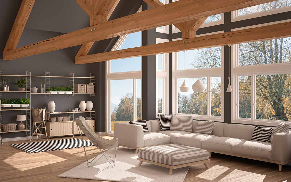 Serramenti moderni per edilizia civile in legno